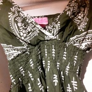 Bohemian Olive Dress
